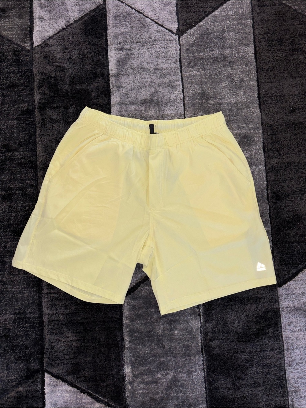 Light Yellow Athletic Kids' Shorts with Elastic Waist